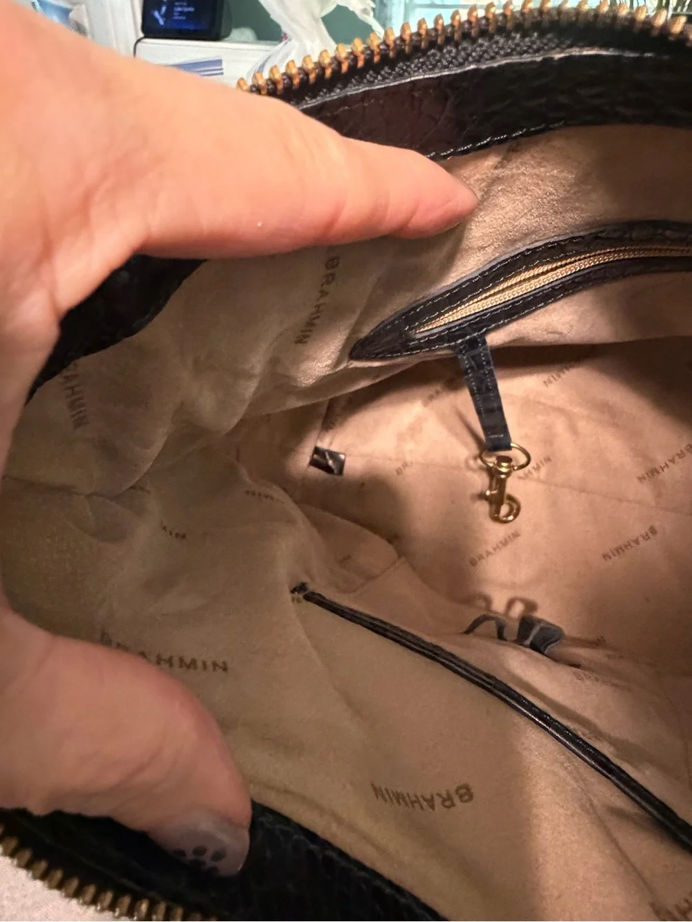 Brahmin Bag. Excellent condition. Dark Charcoal